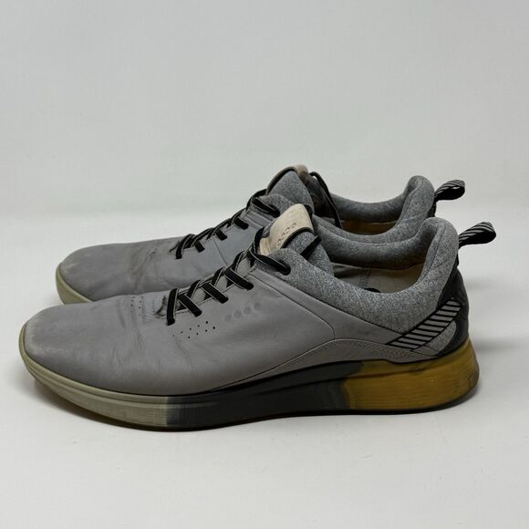 ECCO S Three GoreTex Golf Shoes Mens 10 - 10.5 EU 44 Gray Leather Spikeless main image 6